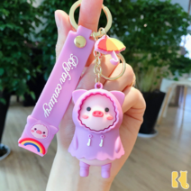 돼지키링 고양이 키홀더 차 자동차 열쇠고리 가방 악세사리 짱구키링 이니셜 실니콘 키링 키홀더 캐릭터, 12