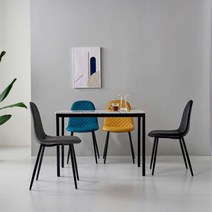 Sunshine 심플 식탁의자 상담실 탕비실 컬러 디자인 의자, 머스타드, 1개