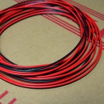16 18 20 22 24 26 AWG 2 핀 구리 와이어 DIY LED 램프 커넥터 레드 & 블랙 플랫 리본 케이블 300V 80C, 03 20m, 01 16AWG