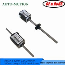 스텝밀머신 헬스장 스테퍼 Nema 8 비캡 티브 스테퍼 모터 및 리드 스크류 100mm Tar5 * 2 Tr3.5 0.61 NEMA, 02 Non-captive