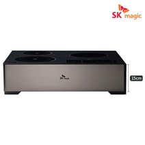 SK매직 하이브리드 스탠딩 인덕션 레인지 ERA-BTH32(인덕션 2구 하이라이트 1구), 스탠딩 ERA-BTH32(외함포함) - 15cm