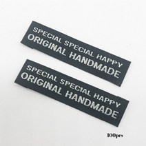 용오리지널 수제 라벨바느질 액세서리용 태그바느질 레이블용서용 핸드메이드 천 태그, 01 100pcs