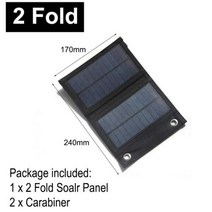 태양열충전기 태양광 충전기 태양열 패널 판넬 접이식 나침반 80/60/20W 5V USB 포트 2A 플레이트 야외 휴대용 배터리, [03] 2 Fold 20W