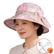 아이실린 여름 꽃무늬 챙모자 중년 할머니 모자