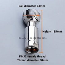 SS304 SS316L 탱크 세척 노즐 360 회전 스프레이 볼 암나사 CIP 위생 로타리, 06 SS304 DN32 big