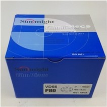 태양연마 필름 5인치 6홀(100장)/ 원형사포, 60번