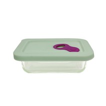 파미레 실리콘 오븐글라스 반찬통, 직사각S(180ml), 1p