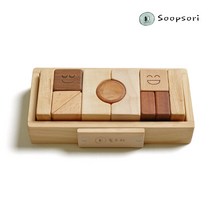 [숲소리] 블럭-영유아블럭11P 원목 장난감 아기 교구 선물 36개월이상, 단품