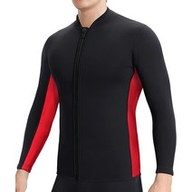 프리다이빙슈트 웻슈트 웻수트 TBLUITE Wetsuit Top Women 2mm Wet Suit Jacket for Men in Cold Water Fro, 07 T6-2mm 레드 맨_03 Small