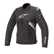 Alpinestars 여성용 Stella T-GP Plus R v3 에어 재킷 (스몰) (블랙/화이트/틸), Black/Red Fluo/White_Medium