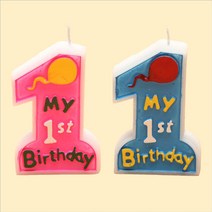 돌잔치 한살 생일파티 일주년 촛불 초, 핑크