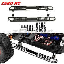 사이드스텝 전동 도어합금 가공 사이드 스텝 플레이트 세트 풋 페달 1/10 Rc TRX4 스케일 트레일 크롤러 트, 한개옵션0