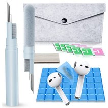 에어팟용 아키키 클리너 키트 에어팟 프로 1 2 3용 이어버드 클리닝 키트 블루투스 이어버드 클리너용 브러시가 포함된 폰 클리너 키트 무선 이어폰 아이폰 노트북 카메라(흰색), 파란색, 파란색