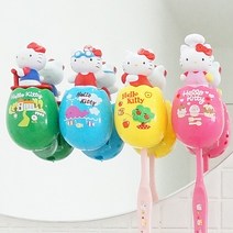 헬로키티 자동칫솔걸이 휴대용 칫솔꽂이2P, 블루1P+그린1P