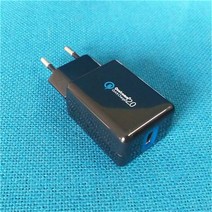 부안상사 빠른 충전 2.0 18W USB 터보 벽 QC Note 10 9, 02 Black_01 Eu