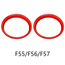 2 pcs 자동차 스피커 수정 스티커 꾸밈 장식 액세서리 커버 BMW 미니 쿠퍼 호환 S JCW F55 F56 F57 스타일링, [01] Carbon fiber style