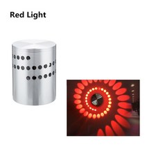 RGB 나선형 구멍 LED 벽 조명 효과 램프 분위기 원격 무선 컨트롤러 파티 바 로비 KTV 홈 인테리어, 03 Red