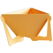 Munieq 테트라 드립 포터블 휴대용 캠핑 커피 브루어 드리퍼, 옐로