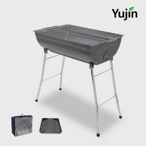 4~6인 BBQ 바베큐 스탠드형 그릴 대형 캠핑용품 화로 석쇠 숯불 YJ189, BBQ 그릴 사각스탠드(L)+그릴 전용가방(L), 스퀘어 법랑불판(M), 숯통선택안함