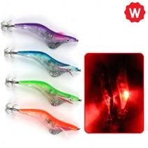 와꾸나피싱 야광에기 전지 에기 무늬오징어 문어 쭈꾸미 낚시채비, 전자민자 3호 그린