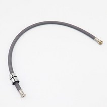 호스릴 60cm F1/2 M15 * 1 수도꼭지 호스를 꺼내 부엌 용 나일론 꼰 플렉시블 워터 호스 블랙 그레이 배관 스피닝 튜브, 01 Gray