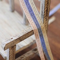 면사 영문리본(폭1cm 길이90cm) 리본공예 diy재료 포장 리본끈 리본부자재, 아이보리