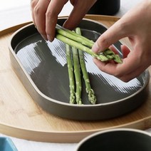 로얄베일 블랙포레스트 타원접시 대 28cm 3color, 리버블루