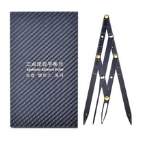 1pcs 스테인레스 스틸 황금 비율 눈금자 캘리퍼스 눈썹 마이크로 블레이드 영구 화장 측정 도구 평균 황금 눈썹 분배기, 검은색, 하나