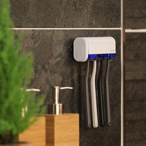무선 가정용 4인 UV-C LED 칫솔살균기 TS-04 (면도기호환 가능) 살균LED가 4개로 칫솔하나씩 살균되고 한번충전에 30일사용가능한 작고이쁜 칫솔살균기, 핑크