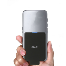 리아 OISLE 초소형 부착형 보조 배터리 아이폰 삼성 엘지 Type-C 4500 mAh, 블랙, Lightning-애플