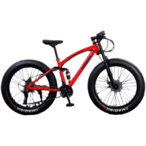 광폭타이어자전거 MTB 스노우 4.0 초대형 와이드 타이어 바이크 충격 완화 오프로드 산악자전거, 기본, 기본, 20인치 레드 스노우