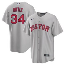 [해외] 나이키 저지 유니폼 MLB 데이빗 오티스 보스턴 레드삭스 로드 플레이어 저지 그레이 894985