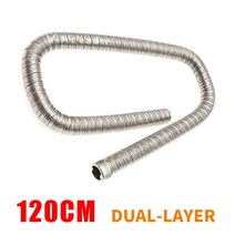 60200cm 듀얼 레이어 히터 배기 파이프 스테인레스 스틸베바스토 에버스패커 에어 디젤 호스 튜브 자동차 부품 호환, 10 120cm Dual-layer