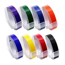 모텍스 또각이 라벨메이커 라벨기 전용 리필 엠보싱 테이프 (일반색), 주황(낱개10롤)