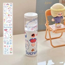 어메이징 미니 가습기 휴대용 세척쉬운 통세척 감성 스티커 필터없는 소형 보습 가습기, 화이트 A (30ml) + 스티커
