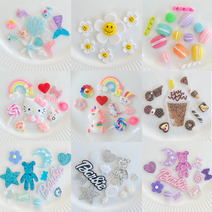 데코덴 파츠세트 모음 폰케이스꾸미기 필통만들기 파츠세트 탑꾸 다꾸 폴꾸 탑로더 방과후수업재료, 블링베어 보라 11종 세트