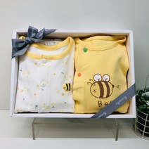 아가방 꿀벌4종세트 신생아출산선물 & 백일선물 & 임신선물 신생아모자+우주복+내의상의+바지가 한세트입니다~