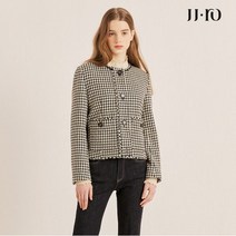 JJ지고트 JJ.ro 메탈 하운드 투스 라운드 재킷 GLCA0JKR4