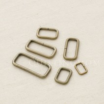 퀼팅맘 가방장식 악세사리 연결고리 O D링 키링 키홀더모음, 사각링 [앤틱] 25mm (10개)