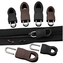 만능지퍼고리 손잡이 10p 바지 점퍼 가방 지퍼 자크 셀프 수선 키트, 중형10개, 블랙