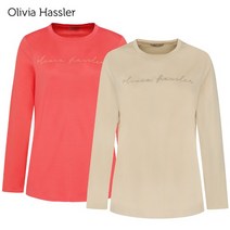 올리비아하슬러 올리비아하슬러 심플 로고레터링 긴팔 면티셔츠