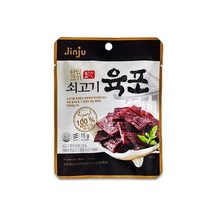 한입크기 명품 쇠고기육포 15g 50입 맥주안주 간식, 100봉