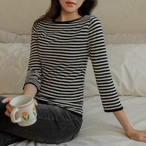 쿠인 7부소매 줄지니트
