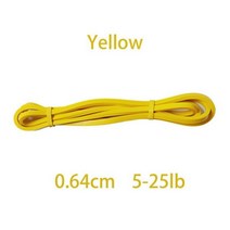 턱걸이밴드 근력운동 고무튜브 208cm 스트레치 저항 밴드 운동 확장기 탄성 피트니스 훈련 필라테스 홈 운동을 보조 밴드를 당겨, CHINA, Yellow-0.64cm