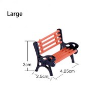 정원 마당 꾸미기 조형물 정원사 미니 장식 미니어처 공원 벤치 공예 DIY 집 모델 및 야외 잔디, [03] L Chair