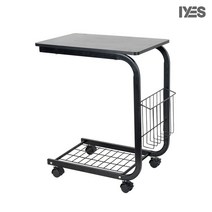 IYES 이동식 미니 거실 사이드테이블 IY-306, 블랙
