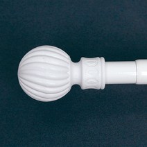 [창벗] 라운드 커튼봉 화이트 커튼부자재 (최소125cm~최대480cm)