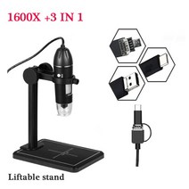 현미경 디지털 현미경 핸드 헬드 USB WiFi HD 검사 카메라 50x-1000x 배율 아이폰 iPad pc에 대 한 유연한, 08 1600x  3 IN1 desktop