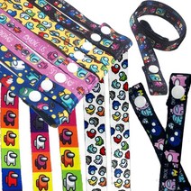 유아 어몽이 패브릭 마스크 스트랩 어린이 남아 여아 천 마스크줄 초등학생 아동 캐릭터 키즈 똑딱이 단추