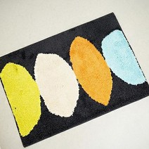 욕실 현관 발매트, 도트 블랙